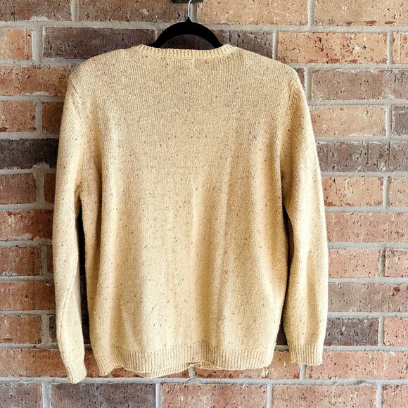 Alfred Dunner Vintage Cardigan Beige Small - Picture 2 of 4